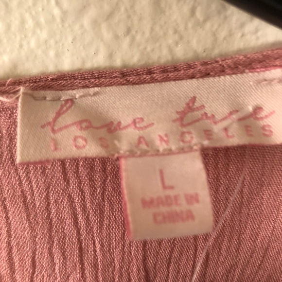 Love Tree Mauve Rose Romper Size Large Floral NWOT - Picture 4 of 5